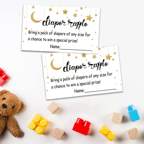 Giftideaworkshop 50 Pcs Diaper Raffle Tickets for Girl or Boy Baby Shower Invitations,Baby Shower Game, Bring a Pack of Diapers to Win Favors...