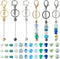 Beadthoven Beadable Keychain Bars with Beads, DIY Bead Keychain Making Kit 3pcs Metal Keychain Bars Blanks 36pcs Bubblegum Beads Colorful Acrylic ...
