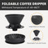 Portable Pour Over Coffee Maker Set, Collapsible Silicone Coffee Dripper Set, Perfect for Travel, Camping, Home...