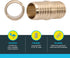 SharkBite 1-1/2 Inch Brass Crimp Coupling, PEX Pipe, PE-RT, UC0141...