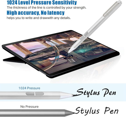 Stylus Pen for Surface Pro 11/10/ 9/8/X/7+/6/5/4/3/Surface 3, Surface Go 3/2/1, Surface Laptop/Studio/Book 4/3/2/1 with Palm Rejection, Smooth Wri...