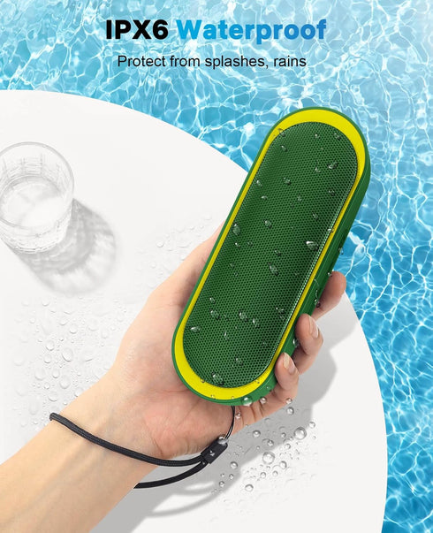 LENRUE Bluetooth Speakers, Waterproof Portable Speakers with TWS, 24 Playtime, Stereo Sound, Wireless for Home Shower Pool Beach Outdoor (Green).....