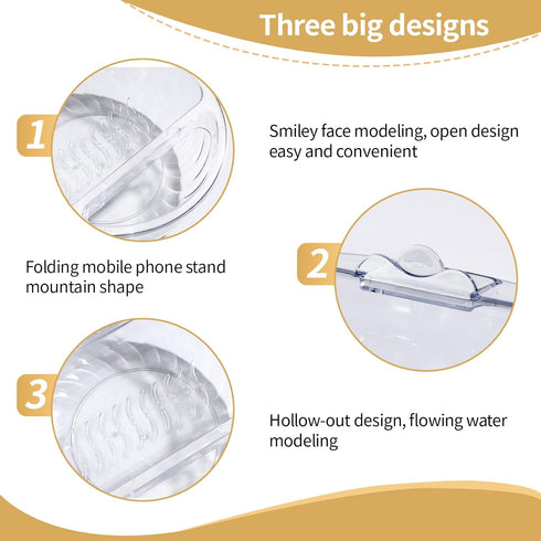 YENXIKU Double-Layer Snack Plate with Shell Storage – Multifunctional Nut Bowl with Built-in Phone Holder, Pistachio Bowl,Perfect for Entertaining...