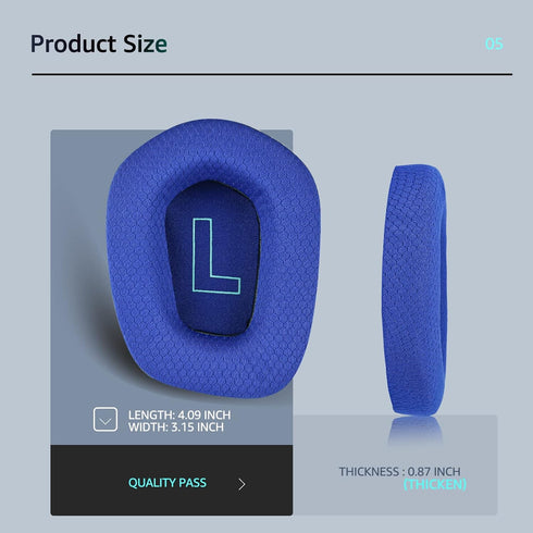 Fabric Replacement Ear Pads for Logitech G733 Gaming Headset, Also Fit Logitech G335 Wireless Headphone, EarPads Accessories with Soft Mesh Fabric...