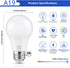 A19 LED Light Bulbs, 60 Watt Equivalent LED Bulbs, 6000K Cool White, 850LM, Non-Dimmable, E26 Base, 9W Bright White LED Bulbs, 4-Pack...