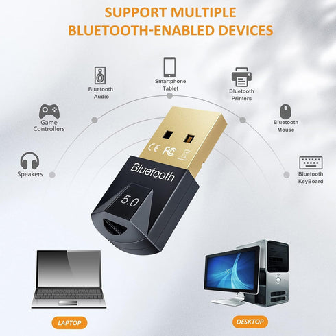 Universal USB Receiver for Bluetooth Keyboard Mouse,Bluetooth USB,Keyboard Dongle Replacement,Unifying Receiver,Realtek Chips,Stable Performance,S...