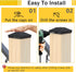 4x4 Post Caps Black(Actual 3.5" x 3.5"), 8 Pack Fence Post Caps with 16 Screws and Easy Installation, Sturdy Waterproof Plastic Deck Post Caps wit...