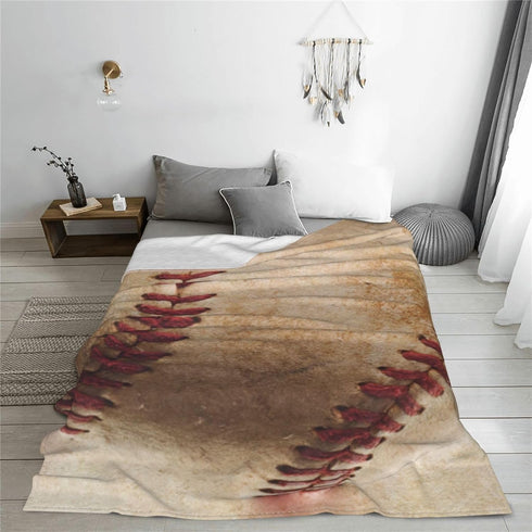 BLUBLU Baseball Flannel Fleece Bed Blanket Throw Blanket Lightweight Cozy Plush Blanket for Bedroom Living Rooms Sofa Couch 50"x40"...