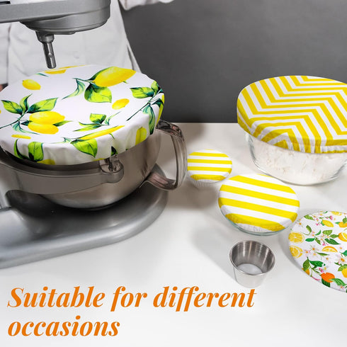 10 Pack Cloth Bowl Covers for Bread Rising Reusable Fabric Bowl Covers 5 Size Stretch Elastic Food Storage Container Covers Cotton Bread Bowl Cove...