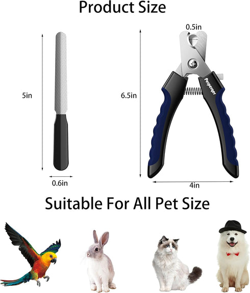 Dog Nail Clippers,Dog Nail Trimmers with Safety Guard for Small Medium Large Breed Dog & Cat to Avoid Over Cutting,Professional Grooming Tool with...
