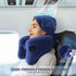 Sunany Neck Pillow for Travel Inflatable Airplane Pillow Comfortably Supports Head,Neck and Chin,Inflatable Travel Pillow with Soft Velour Cover,H...