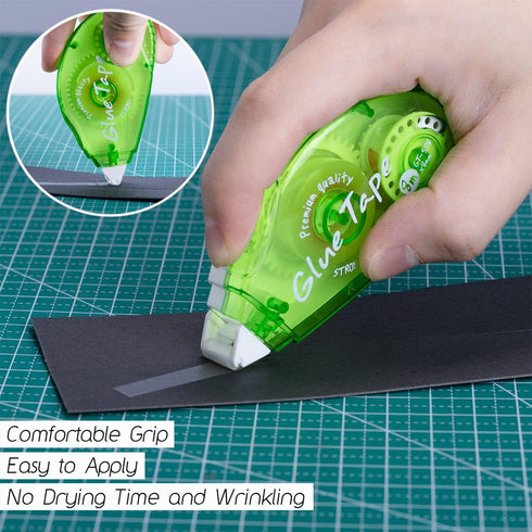 6 Pack Double Sided Tape Roller, Scrapbooking Tape, Permanent Adhesive Tape Dispenser Runner for Crafts and Arts Projects, Photo-Safe, 0.3-inch by...