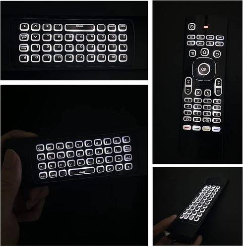 MX3 Voice Air Mouse Mini Keyboard Backlight Wireless Remote, 2.4G Multifunctional Fly Mouse with Infrared Learning for Android Smart TV Box, 3-Gyr...