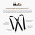 1 1/2" Wide Classic Series Holdups Suspenders for Men in X-back style w/USA Patented No-slip® Silver Clips...