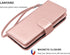 Njjex Luxury Wallet Case for Galaxy Note 9 - PU Leather, 9 Card Slots, Detachable, Kickstand, Magnetic Phone Cover with Wrist Strap - Rose Gold...