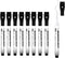 EEOYU Ultra Fine Tip Magnetic Dry Erase Markers, 0.7mm Fine Tip, Whiteboard Markers with Erasers Cap for School, Office and Home (8 Pack/Black)...
