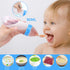 Food Feeder Baby Fruit Pacifier (3 Pcs) with 6 Different Sized Silicone Pacifiers 2 PCS Dispensing Spoon 90ML Spoons Clip Infant Teething Toy -Blu...