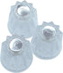 Bathtub and Shower 3 Piece Windsor Replacement Handles for Price Pfister Systems, 12 Point Broach,3 Piece Set of Hot, Cold, Diverter, Clear Acryli...