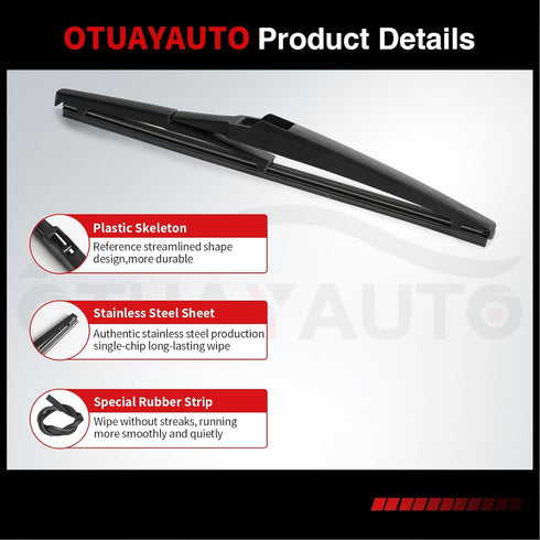 OTUAYAUTO 11" Rear Wiper Blade H281 Replacement for Jeep Grand Cherokee 2014-2022, Kia Soul 2010-2022, Chevy HHR 06-11, Hyundai Accent Kona 12-22 ...