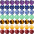 7 Chakra Natural Stone Beads Mixed 100pcs 8mm Round Genuine Real Stone Beading Loose Gemstone Amethyse Color DIY Smooth Beads for Bracelet Necklac...