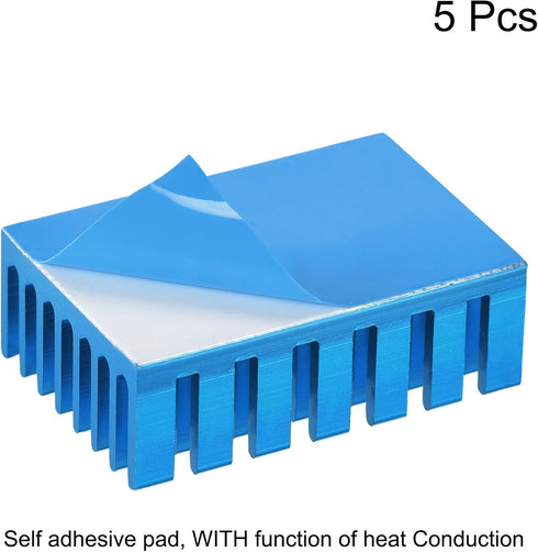 uxcell 30x20x10mm Black Thermal Self Adhesive Aluminum Heatsink Electronic Radiators 5 Pcs...
