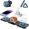 3-in-1 Foldable Magnetic Fast Charging Pad | MagSafe Wireless Travel Charger for Multiple Apple Products | iPhone 15/14/13/12/11 Plus Pro Max | iW...