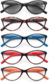 HEEYYOK Reading Glasses Women 1.50 5-Pack,Beautiful Women Readers,Quality Spring Hinge Colorful Inculding Sun for Reading Outdoors...