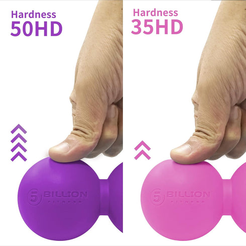 5BILLION FITNESS Peanut Massage Ball,Double Lacrosse Ball and Mobility Massage Ball for Physical Therapy - Deep Tissue Massage Tool for Myofascial...