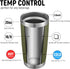 COMOOO 20oz Double Wall Vacuum Insulated Travel Mug, Stainless Steel Tumbler with Lid and Straw Durable Powder Coated Insulated Coffee Cup for Col...