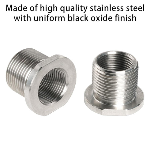 2 Pack Thread Adapters and Washers?1/2x28 to 5/8x24 Stainless Steel Thread Protector with Rubber Washer (Silver)...