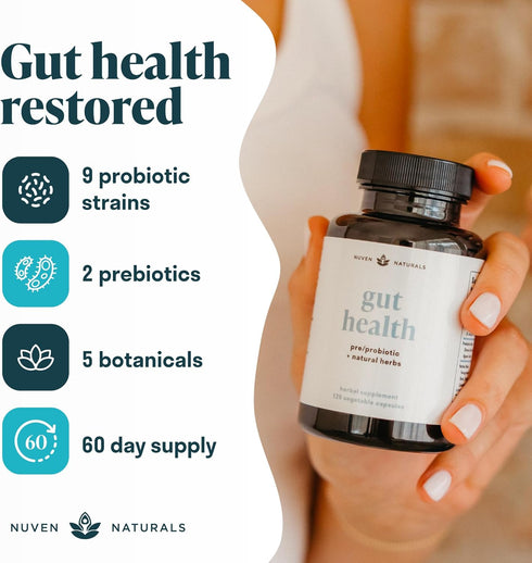 All-in-One Gut Health w/Probiotics, Prebiotics, Digestion-Supporting Herbs, and Adaptogens - Leaky Gut Repair Formula to Support Gut Lining, Aid i...