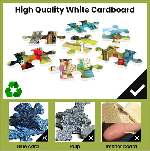 500 Pieces Puzzles for Adult Jigsaw Puzzle 500 Piece Puzzle Children Elderly Puzzle Chicken Duck Farm Puzzle Gift for Mom Dad Family Friend Family...