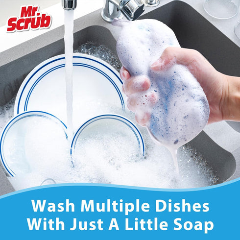 Sponges Kitchen Dish Sponge for Washing Dishes Cleaning Kitchen, All-Purpose, 6 Pack, Non Scratch, Rough Scrubbers Side for Non-Stick Cookware, So...