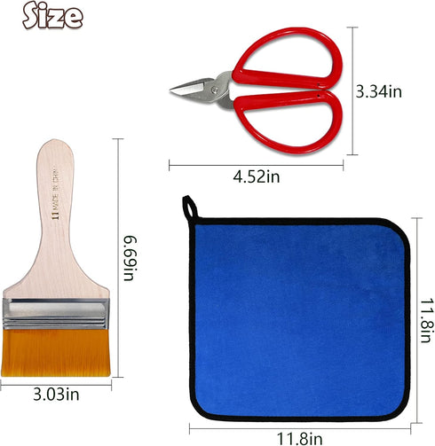 Sakolla Resin Polishing Kit - 24 PCS Resin Supplies Casting Tools Set with Sandpaper, Resin File Kit, Polishing Strips Blocks, Scissors, Wooden Br...