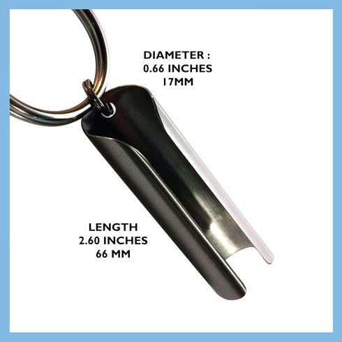 TALLAC HOUSE Stainless Steel Lip Balm Holder Sleeve Keychain with Dial Protection Not Chapstick Brand Compatible. Made in USA...