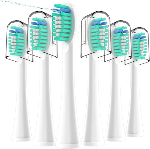 6 Pack Topkitfice Replacement Flossing Toothbrush Heads with Covers Compatible with waterpik Sonic Fusion SF01/SF02 and Sonic Fusion 2.0 SF03/SF04...