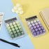 Cute Desktop Calculator, Mechanical Clear LCD Display Simple Basic Desk Calculators for Business Office Supplies, Big Buttons 10 Digit (Purple)...