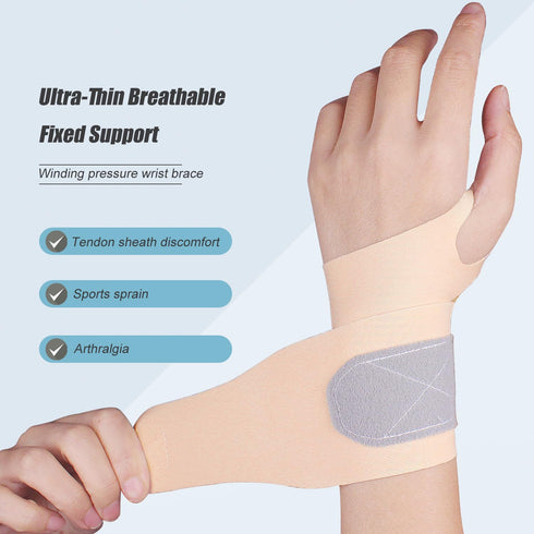 2 Pcs Ultra-Thin Wrist Brace Support for Carpal Tunnel, Pain Relief, Arthritis, Tendonitis, Elastic Wrist Wraps Right and Left Hands - Compression...