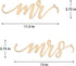 Lillian Rose Gold Laser Cut Mr and Mrs Chair Signs...