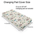 Baby Zoo Safari Animals Train Changing Pad Covers Leopard Giraffe Zebra Hippo Flamingo Tropical Leaves Baby Changing Table Pad Sheet for Boy Girl ...