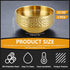 2PCS Large 304 Stainless Steel Salad Bowl, 5.9" 25 Oz Double-Walled Thicken Soup Bowls, Gold Cereal Serving Bowls, Metal Mixing Bowls for Serving ...
