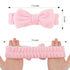 9 Pcs Pink Spa Headband, Sleepover Party Favors, Soft Coral Fleece Makeup Hair Band, Skincare Headbands, Makeup Headband for Face Washing Shower Y...