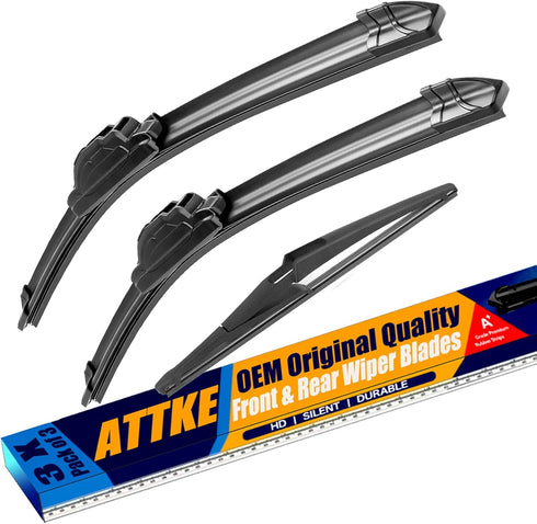 3 Wiper Blades 18" + 19" Front Wiper + 10" Rear Wiper Blades for Mini Coope 2006-2011-OE Original Quality (Pack of 3)...