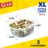 GladWare Family Size Food Storage Containers, XL | Large Square Food Storage, Containers Hold up to 104 Ounces of Food, Large Set 3 Count Food Con...