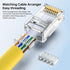 Cat6 RJ45 Connectors, Cat 6 2-Piece RJ45 Ends, UTP 8P8C Ethernet Connector Plug for Cat6 Cat5e Cable 100pcs...