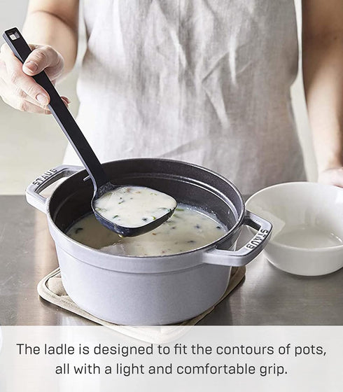Yamazaki Home Tower Silicone Ladle - Ladle - Silicone, Black...