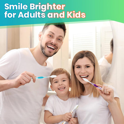 30 Pack Bulk Toothbrushes with Covers, Individually Wrapped Tooth Brush Pack for Adults & Kids, Disposable Toothbrush Medium Soft for Travel, Dona...