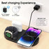3 in 1 Mag-Safe Wireless Charging Pad, 15W Fast Magnetic Wireless Charging Station, Travel Wireless Charger for iPhone 15/14/13/12Pro/Pro Max/Mini...
