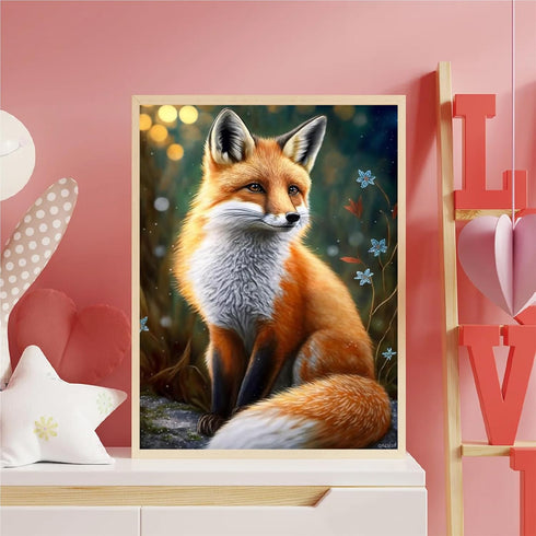 QAZWSX Anime Fox Diamond Painting, Paint by Diamonds for Adults,?Diamond Art with Accessories and Tools, Wall Decoration Crafts, Relaxation and Ho...