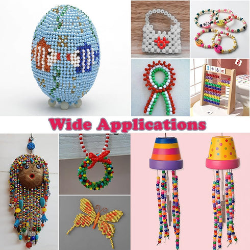1100pcs Pony Beads,Beads for Jewelry Making Beads for Bracelets Making Hair Beads Friendship Bracelet Beads Kit Beads for Crafts Pony Beads Bulk K...